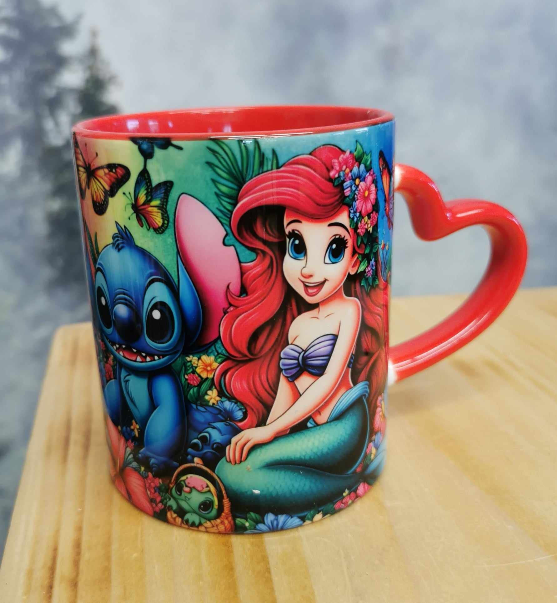 Tasse à café 12 Oz. - La Petite Sirène et Stitch